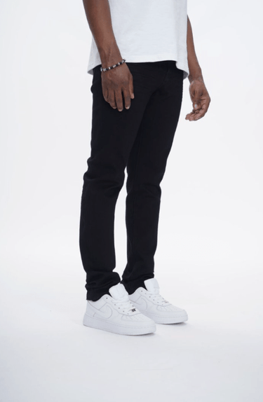 360 Jet Black Skinny Fit Jeans - ANOM DENIM