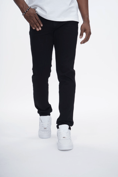 360 Jet Black Skinny Fit Jeans - ANOM DENIM