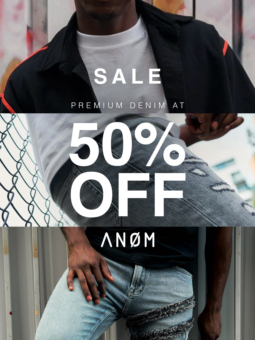 ANOM DENIM Stretch & Selvedge Jeans For Men