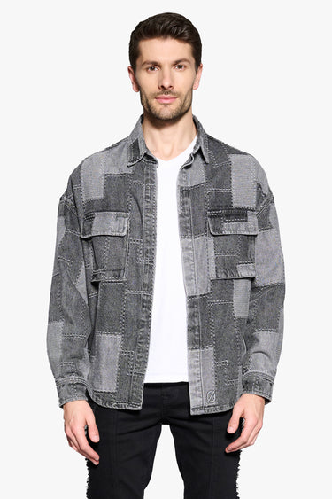 Puzzle Piece Black/Grey Denim Long Sleeve