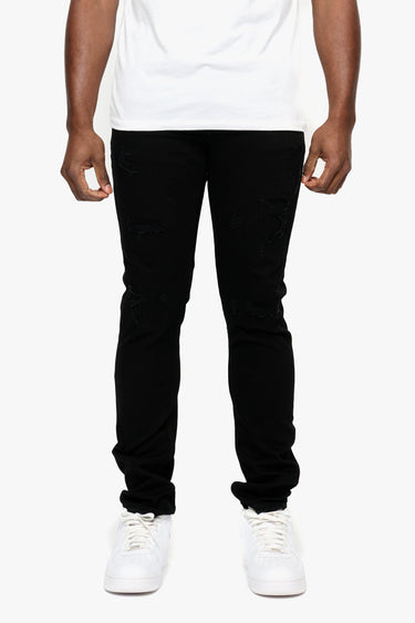 Rustic Jet Black Skinny Fit