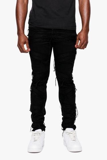 Zigzag Jet Black Skinny Fit