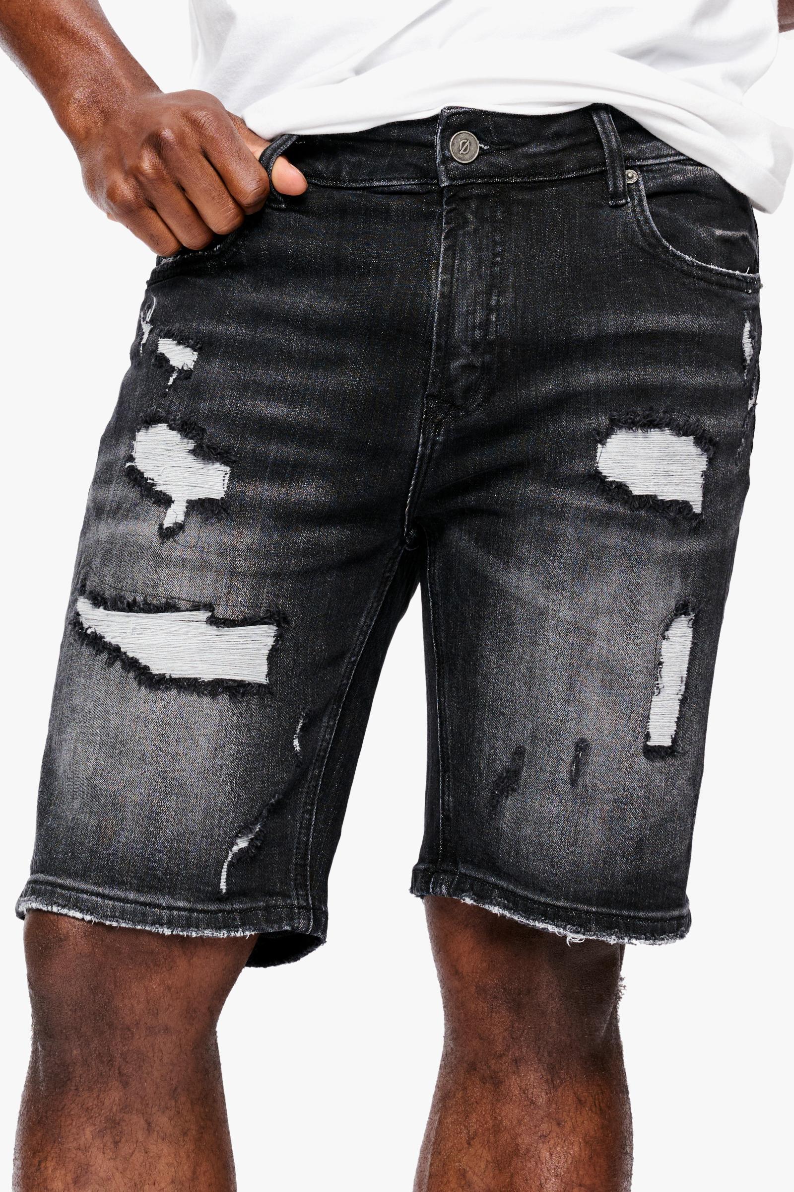 Horizon Black Wash Denim Shorts – ANOM DENIM