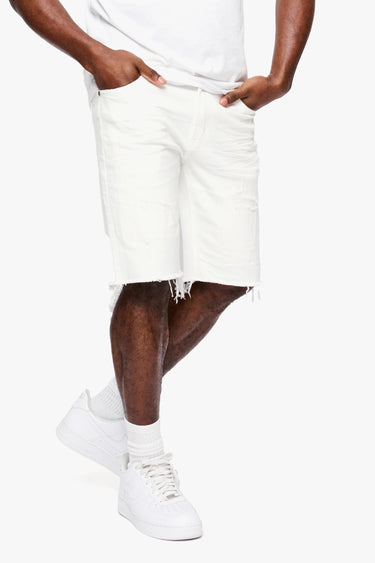 Lagoon White Denim Shorts