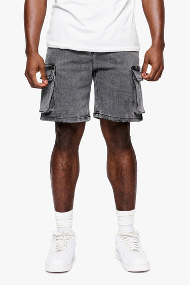Zephyr Gray Wash Denim Shorts