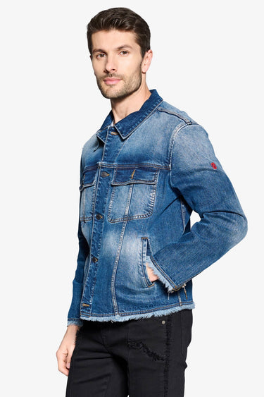 Abu Mahdy Blue Wash Denim Jacket - ANOM DENIM