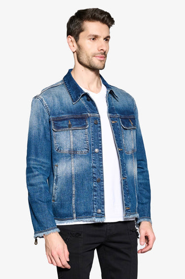 Abu Mahdy Blue Wash Denim Jacket - ANOM DENIM