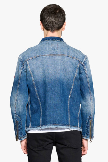 Abu Mahdy Blue Wash Denim Jacket - ANOM DENIM