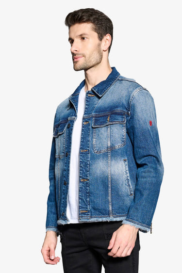 Abu Mahdy Blue Wash Denim Jacket - ANOM DENIM