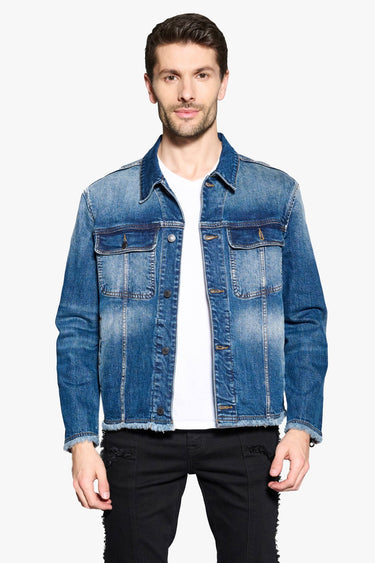 Abu Mahdy Blue Wash Denim Jacket - ANOM DENIM