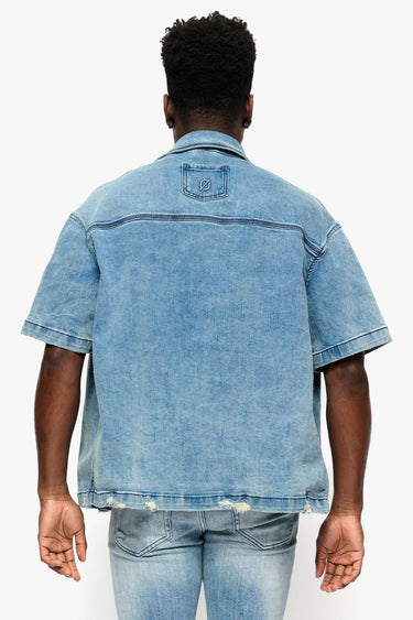 Abu Omar 2 Blue Wash Denim Sleeve - ANOM DENIM