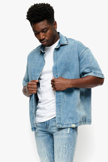 Abu Omar 2 Blue Wash Denim Sleeve - ANOM DENIM