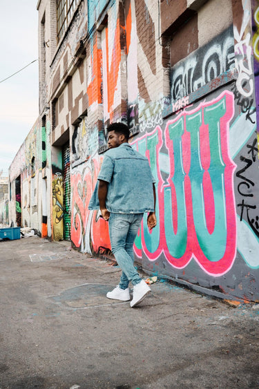 Abu Omar 2 Blue Wash Denim Sleeve - ANOM DENIM