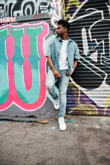 Abu Omar 2 Blue Wash Denim Sleeve - ANOM DENIM