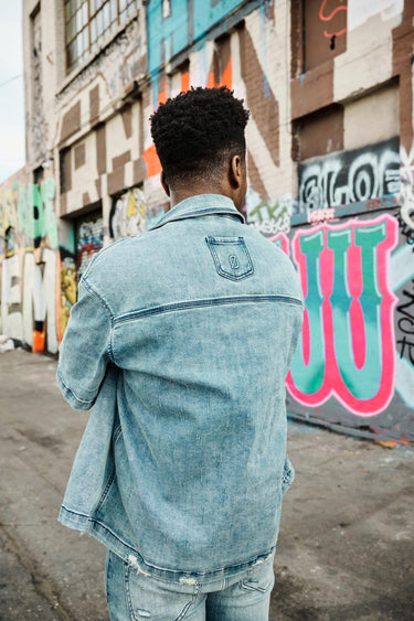 Abu Omar 2 Blue Wash Denim Sleeve - ANOM DENIM