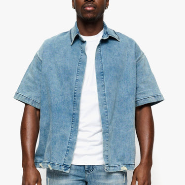 Abu Omar 2 Blue Wash Denim Sleeve - ANOM DENIM