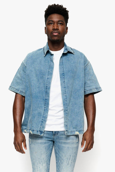 Abu Omar 2 Blue Wash Denim Sleeve - ANOM DENIM