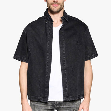 Abu Omar Jet Black Denim Sleeve - ANOM DENIM