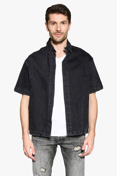 Abu Omar Jet Black Denim Sleeve - ANOM DENIM