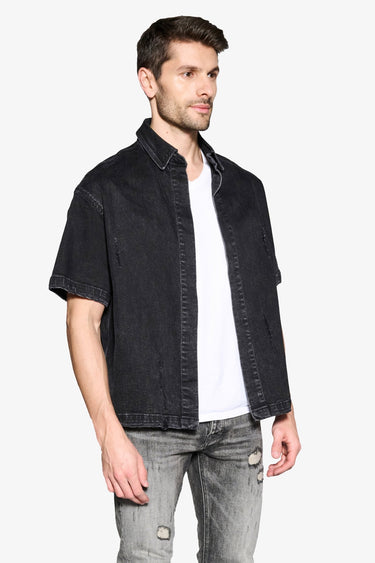 Abu Omar Jet Black Denim Sleeve - ANOM DENIM