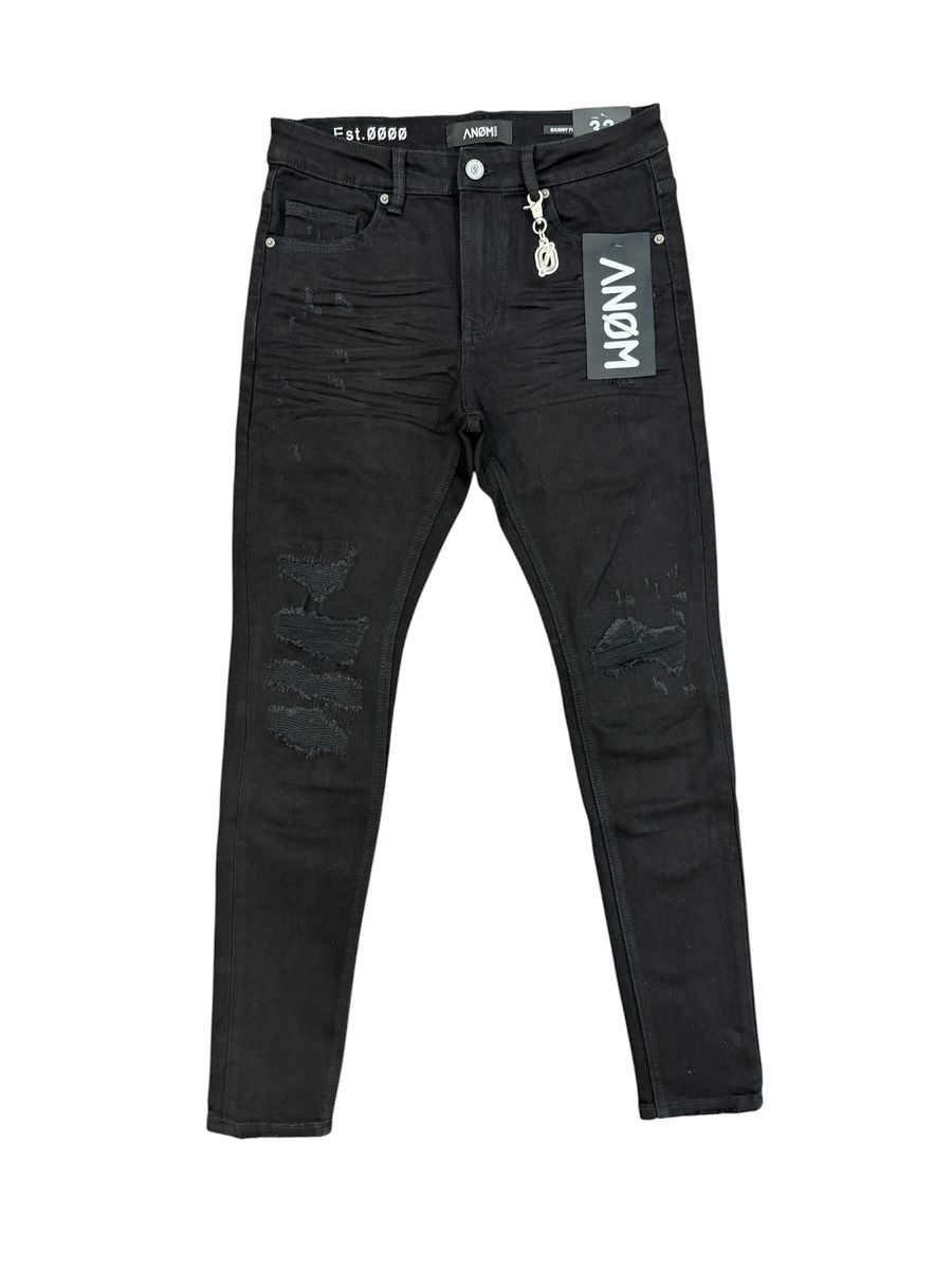 Asmar Jet Black Skinny Fit - ANOM DENIM