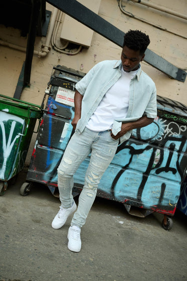 Cobra Blue Wash Reversible Denim Sleeve - ANOM DENIM