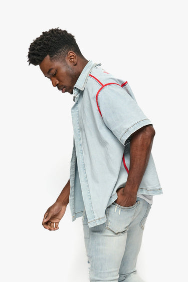 Cobra Blue Wash Reversible Denim Sleeve - ANOM DENIM