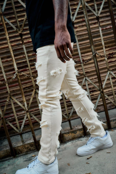 Dynasty Cream Skinny Fit - ANOM DENIM