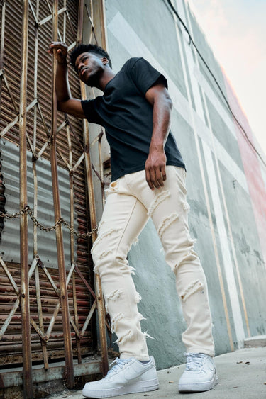 Dynasty Cream Skinny Fit - ANOM DENIM