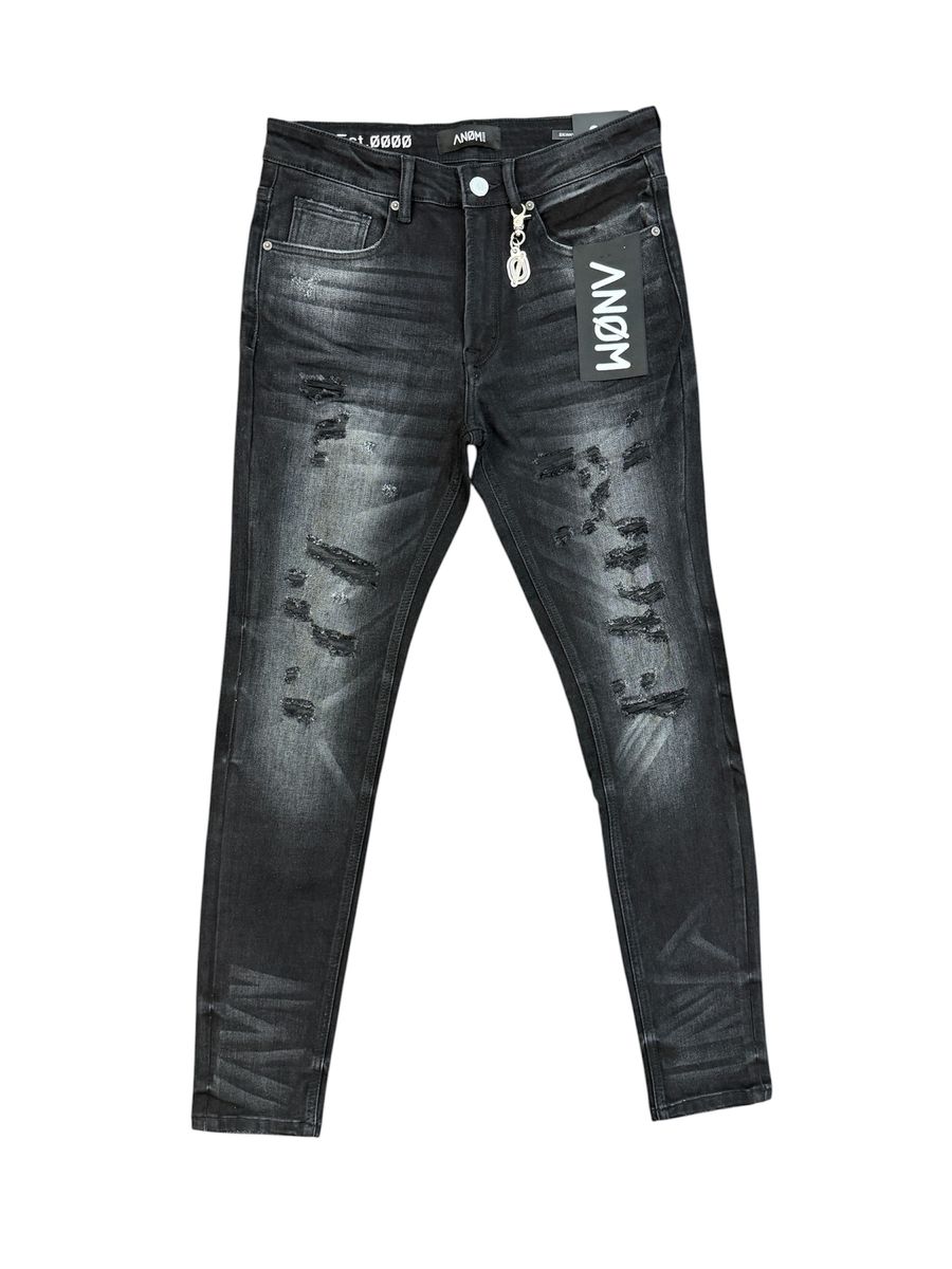 Granite Black Wash Skinny Fit - ANOM DENIM