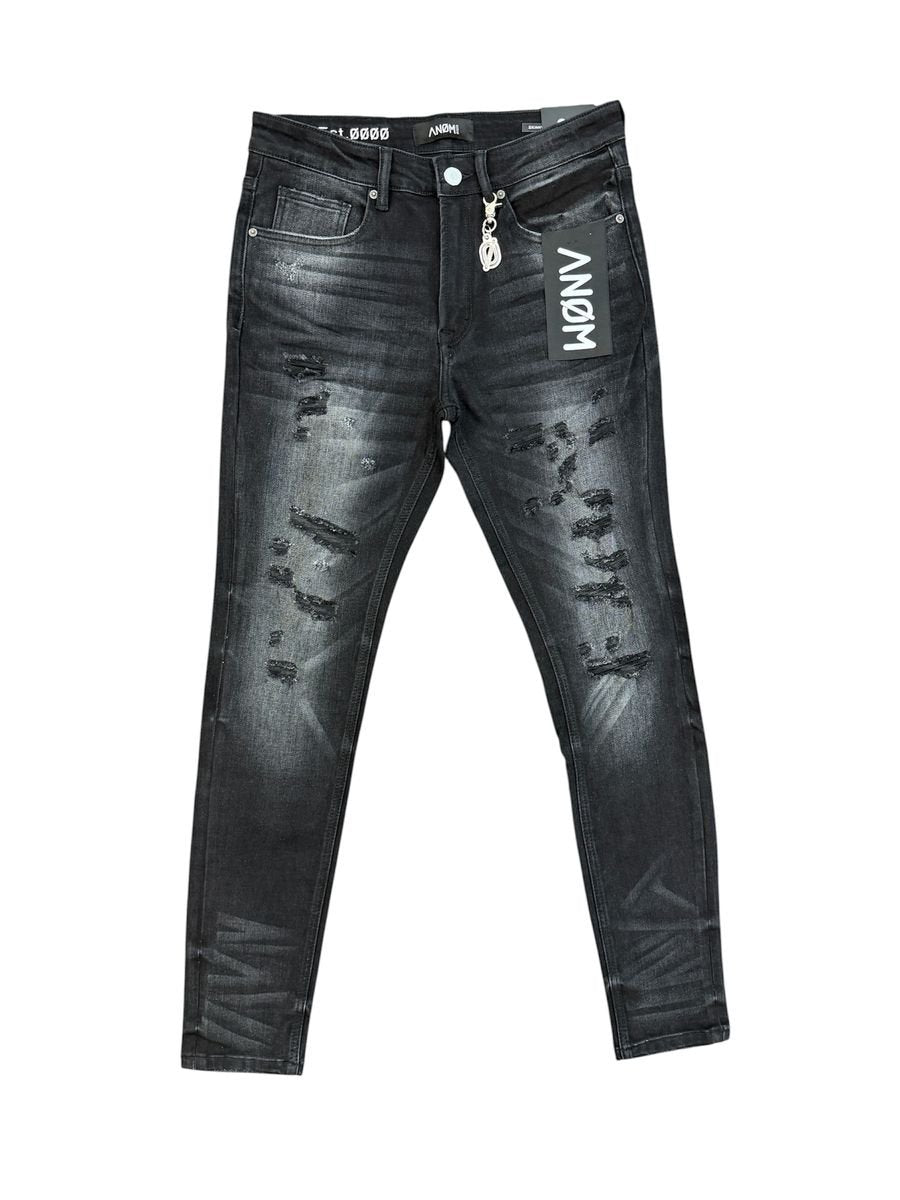 Granite Black Wash Skinny Fit - ANOM DENIM