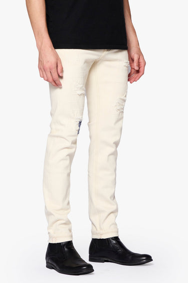Hate Me Cream Slim Fit - ANOM DENIM