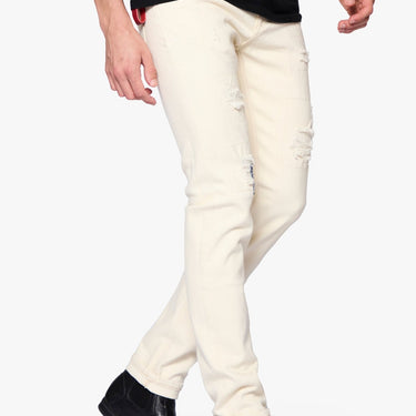 Hate Me Cream Slim Fit - ANOM DENIM