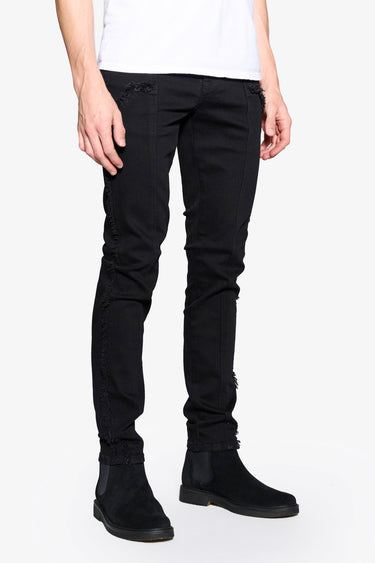 MoonShadow Jet Black Skinny Fit - ANOM DENIM