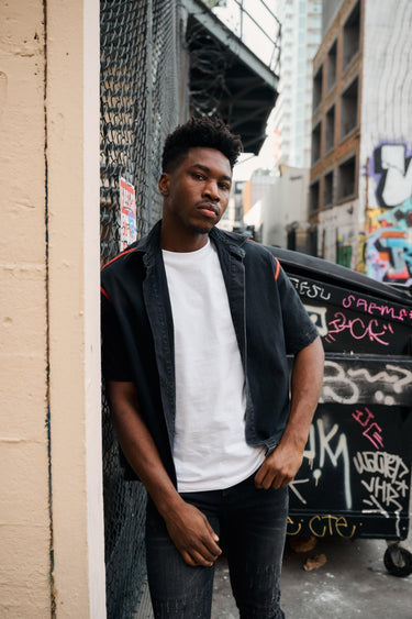 Phoenix Black Wash Reversible Denim Sleeve - ANOM DENIM