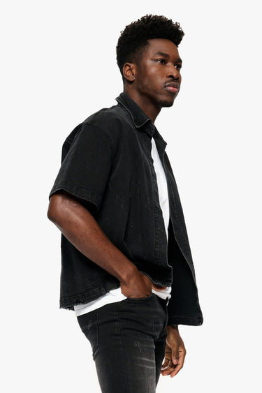 Phoenix Black Wash Reversible Denim Sleeve - ANOM DENIM