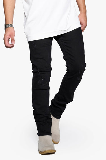 Quantun Jet Black Slim Fit - ANOM DENIM
