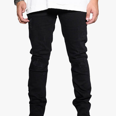 Quantun Jet Black Slim Fit - ANOM DENIM