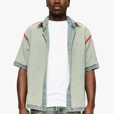 Raven Vintage Blue Denim Sleeve - ANOM DENIM