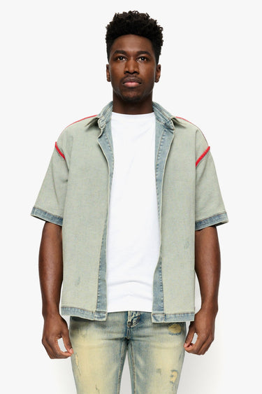 Raven Vintage Blue Denim Sleeve - ANOM DENIM