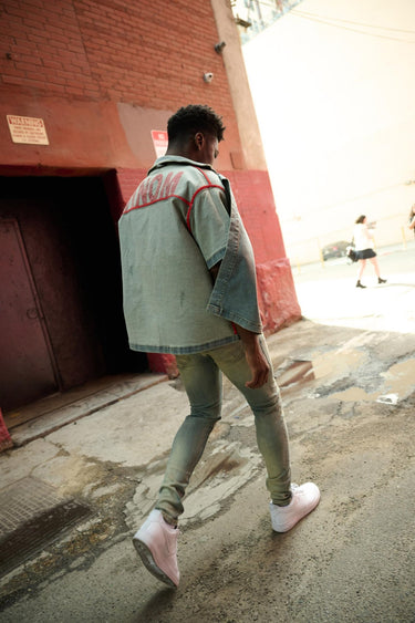 Raven Vintage Blue Denim Sleeve - ANOM DENIM