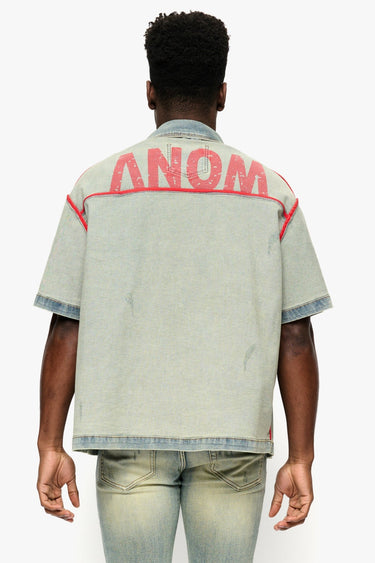 Raven Vintage Blue Denim Sleeve - ANOM DENIM