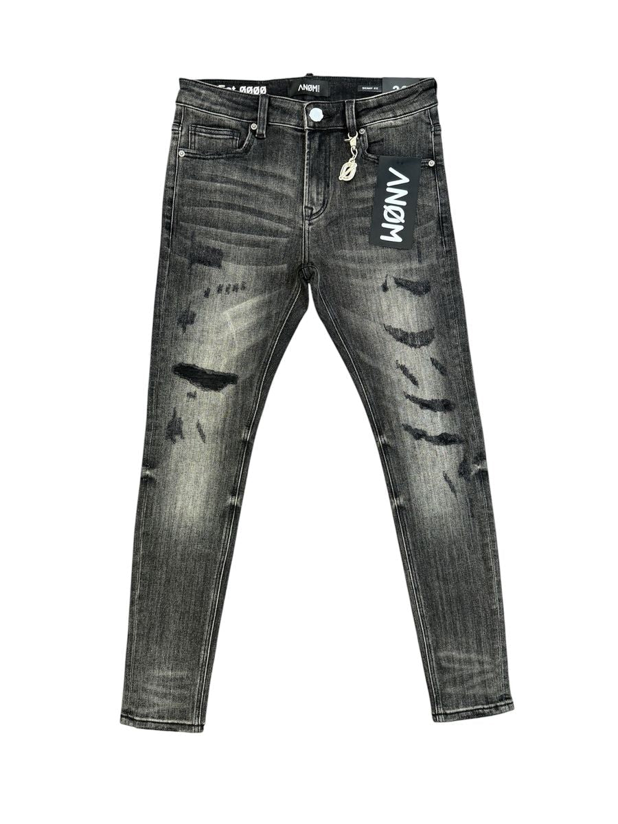 Rogue Vintage Black Wash Skinny Fit - ANOM DENIM