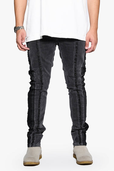 Scipt Slim Fit Dark Grey - ANOM DENIM