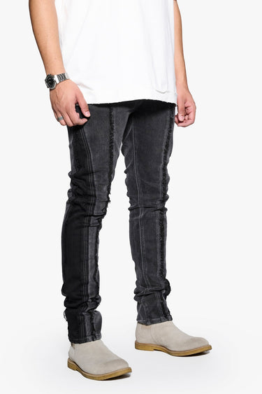 Scipt Slim Fit Dark Grey - ANOM DENIM
