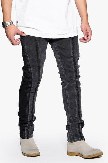 Scipt Slim Fit Dark Grey - ANOM DENIM