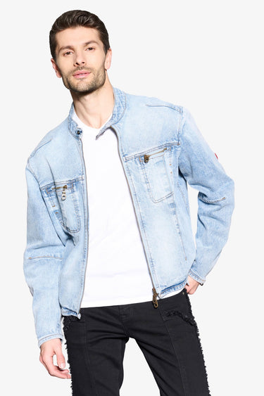 Subzero Light blue Denim Zip Up Jacket - ANOM DENIM