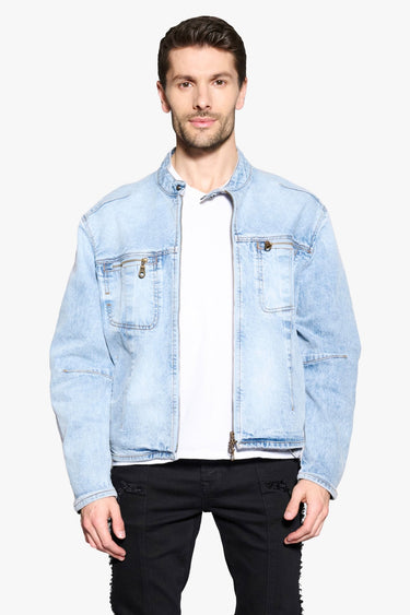 Subzero Light blue Denim Zip Up Jacket - ANOM DENIM