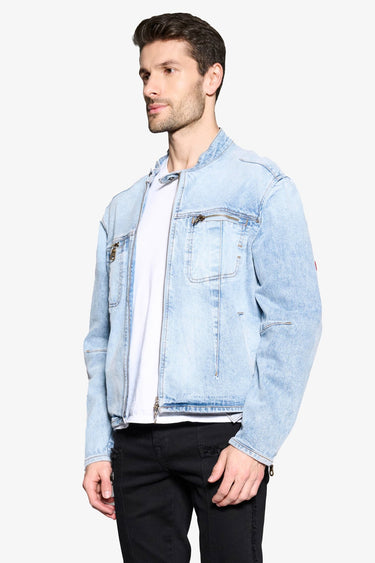 Subzero Light blue Denim Zip Up Jacket - ANOM DENIM