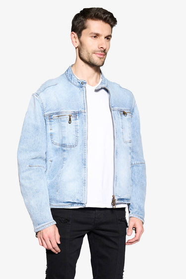 Subzero Light blue Denim Zip Up Jacket - ANOM DENIM